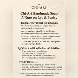 🧼 Soap & Lye: What You Should Know About Chi-Ari’s Handmade Bars